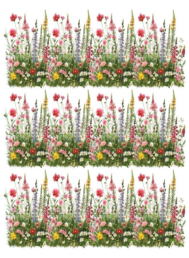 Sticker Studio ملصقات جدارية من الفينيل PVC بتصميم زهور وأعشاب وفراشات من ستيكر ستوديو، مثالية لتزيين المنزل - مناسبة لغرفة المعيشة، غرفة النوم، الردهة، غرفة الأطفال، غرفة اللعب (المقاس: 50 سم × 51 سم) - Image 2